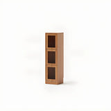 Modern Vertical Tall Brown Narrow Storage Bookcase Image - 15