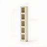 Modern Vertical Tall Brown Narrow Storage Bookcase Image - 5