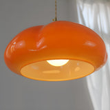 Modern Vibrant Orange Pumpkin Glass Pendant Light  Image - 8