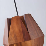 Modern Walnut Wood Geometric Wall Lighting Fixtures Image - 9