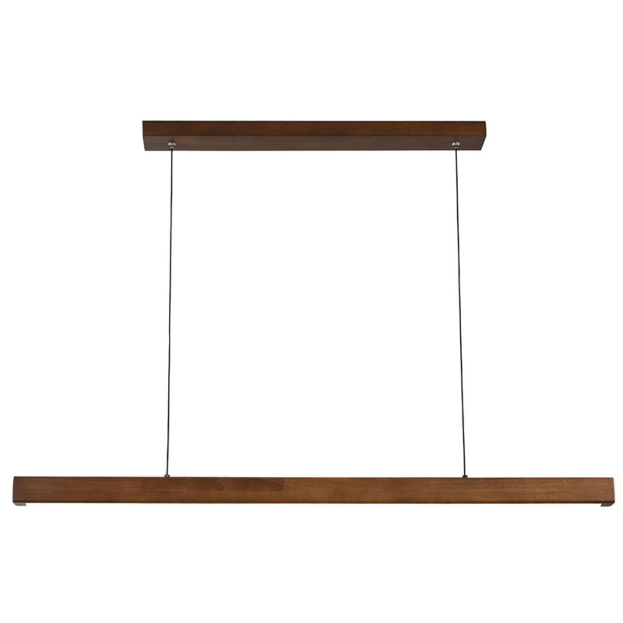 Modern Walnut Wooden Linear Island Hanging Light Image - 5