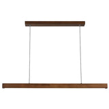 Modern Walnut Wooden Linear Island Hanging Light Image - 5