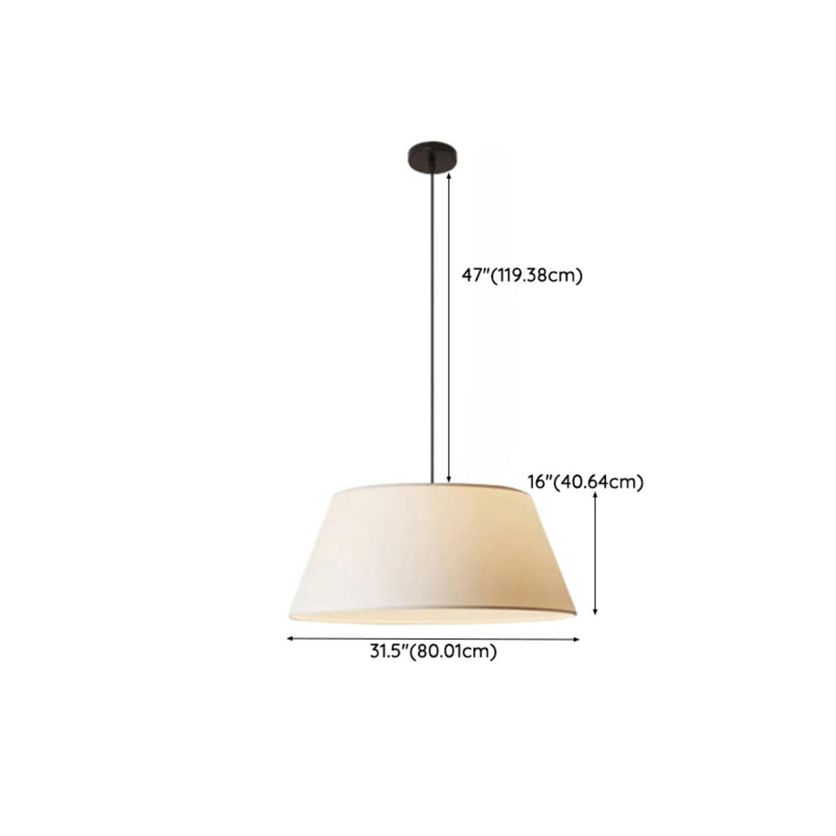 Modern Warm Cylinder Fabric Beige Dining Room Pendant Light Image - 16