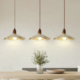 Modern Wave Concrete Grey Bedroom Pendant Lamp Light Image - 6