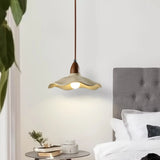 Modern Wave Concrete Grey Bedroom Pendant Lamp Light Image - 7