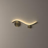 Modern Wave Design Gold LED Wall Sconce Light Image - 2