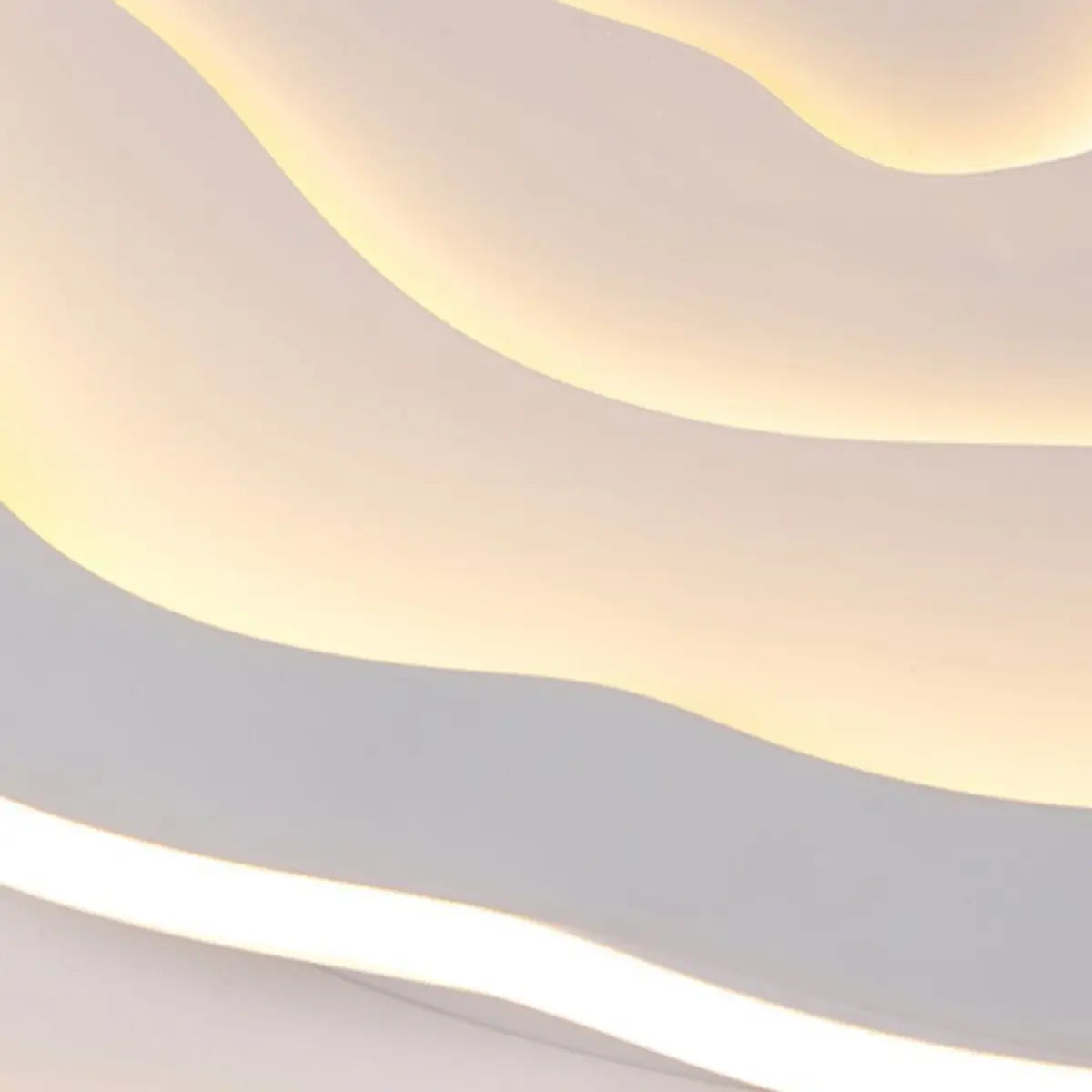 Bedroom Tier Wave White LED Flush Mount Ceiling Light Image - 10