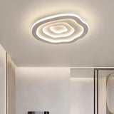 Bedroom Tier Wave White LED Flush Mount Ceiling Light Image - 4