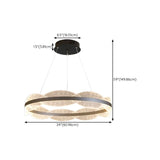 Contemporary Wavy LED Circle Pendant Light Chandelier Image - 20