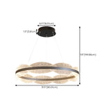 Contemporary Wavy LED Circle Pendant Light Chandelier Image - 22