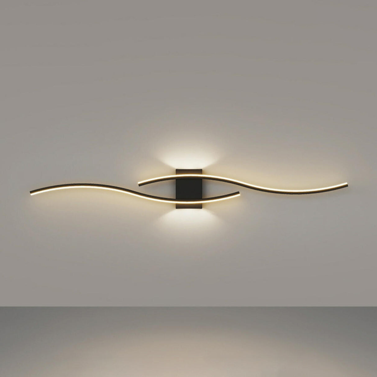 Modern Wave LED Up Down Wall Light Image - 10