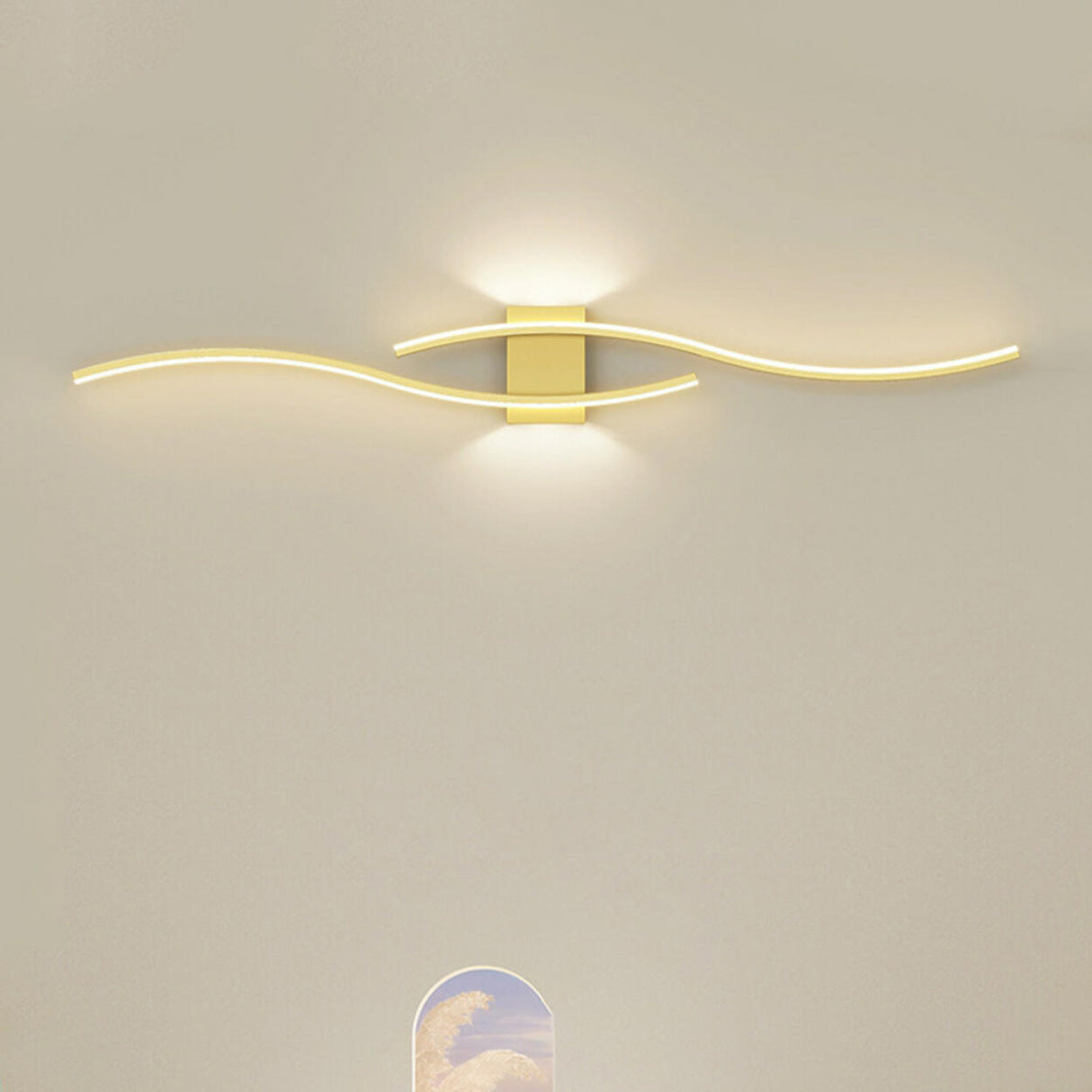 Modern Wave LED Up Down Wall Light Image - 4