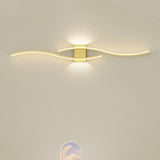 Modern Wave LED Up Down Wall Light Image - 4