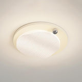 Modern Wave Textured Rectangle LED Flush Mount Light Image - 11