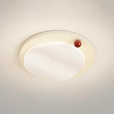 Modern Wave Textured Rectangle LED Flush Mount Light Image - 5