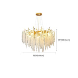 Modern Whimsical Willow Branch Crystal Chandelier #size