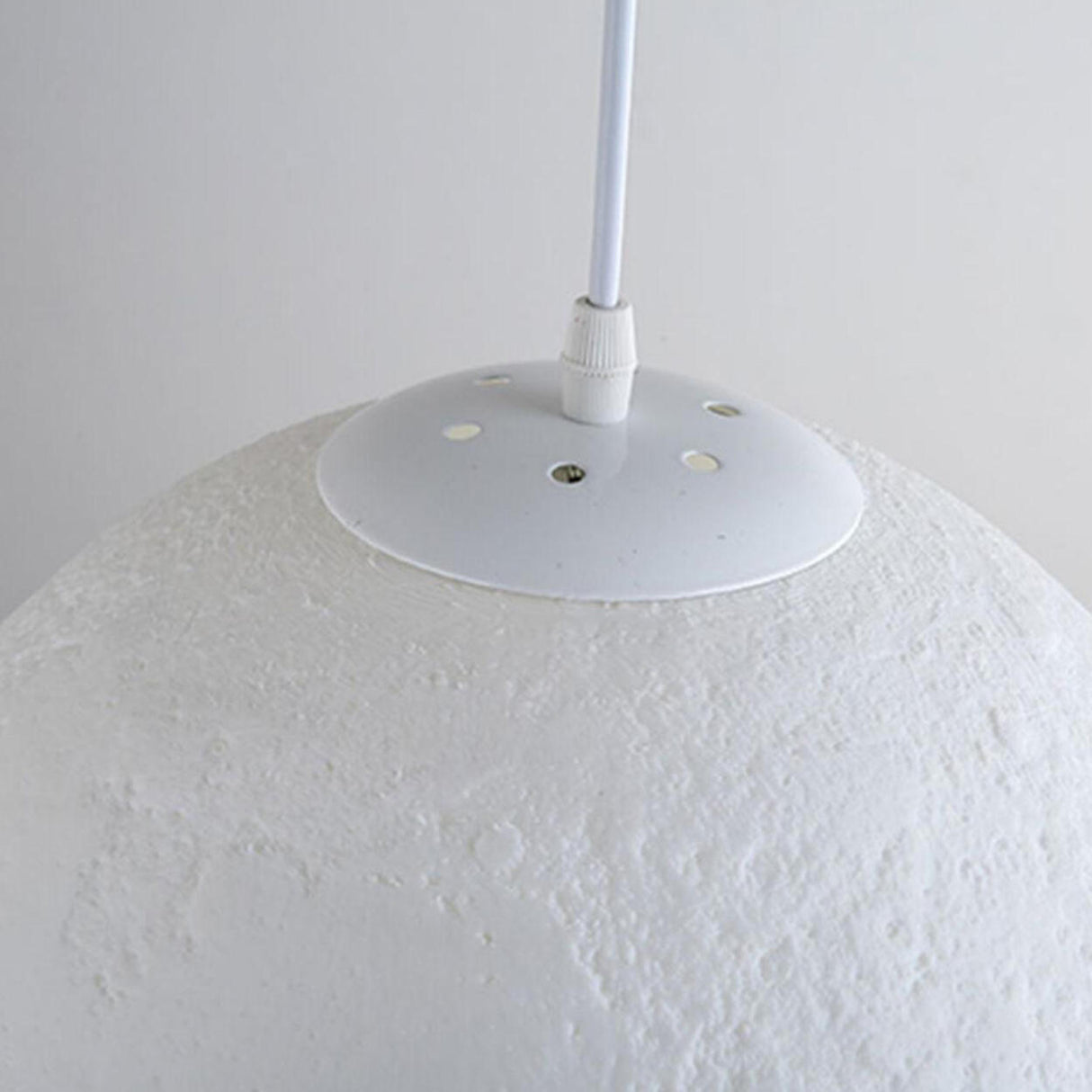 Modern White 3D Moon Globe Bedroom Pendant Light Image - 8