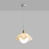 Modern White Acrylic Flower Bedroom Pendant Light Image - 3