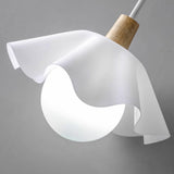 Modern White Acrylic Flower Bedroom Pendant Light Image - 9