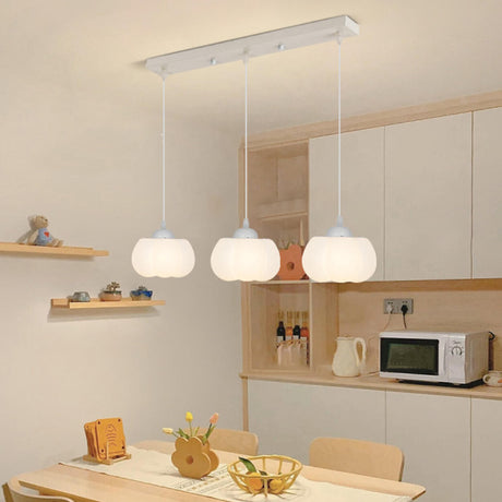 Modern White Acrylic Flower Dining Room Pendant Light Image - 1