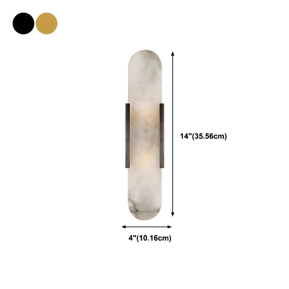 Modern White and Gold Alabaster Wall Sconce  