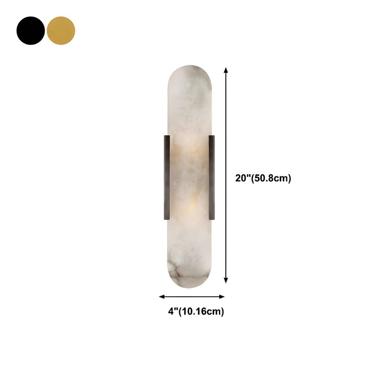 Modern White and Gold Alabaster Wall Sconce  Image - 12