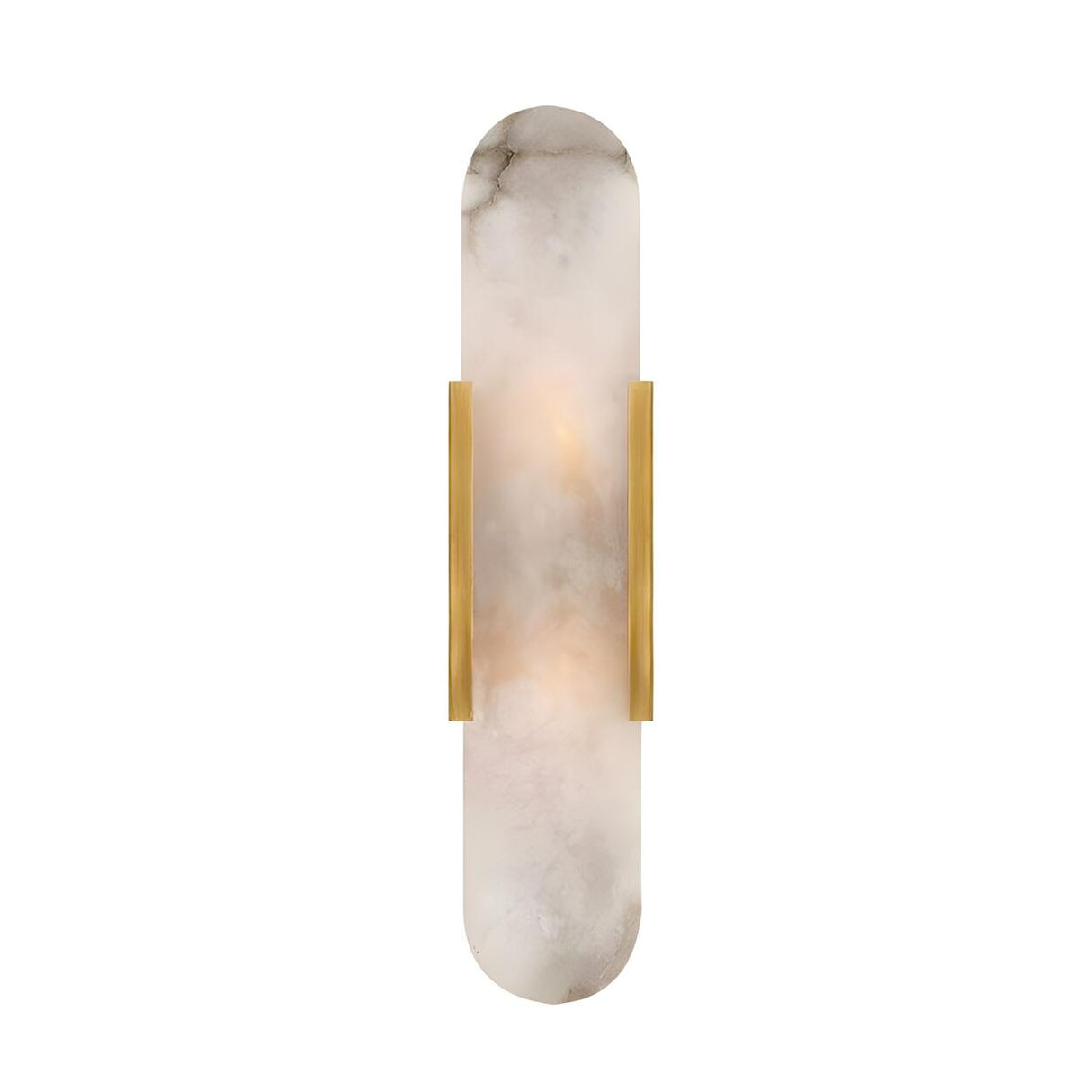 Modern White and Gold Alabaster Wall Sconce  Image - 5