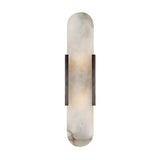 Modern White and Gold Alabaster Wall Sconce  Image - 6