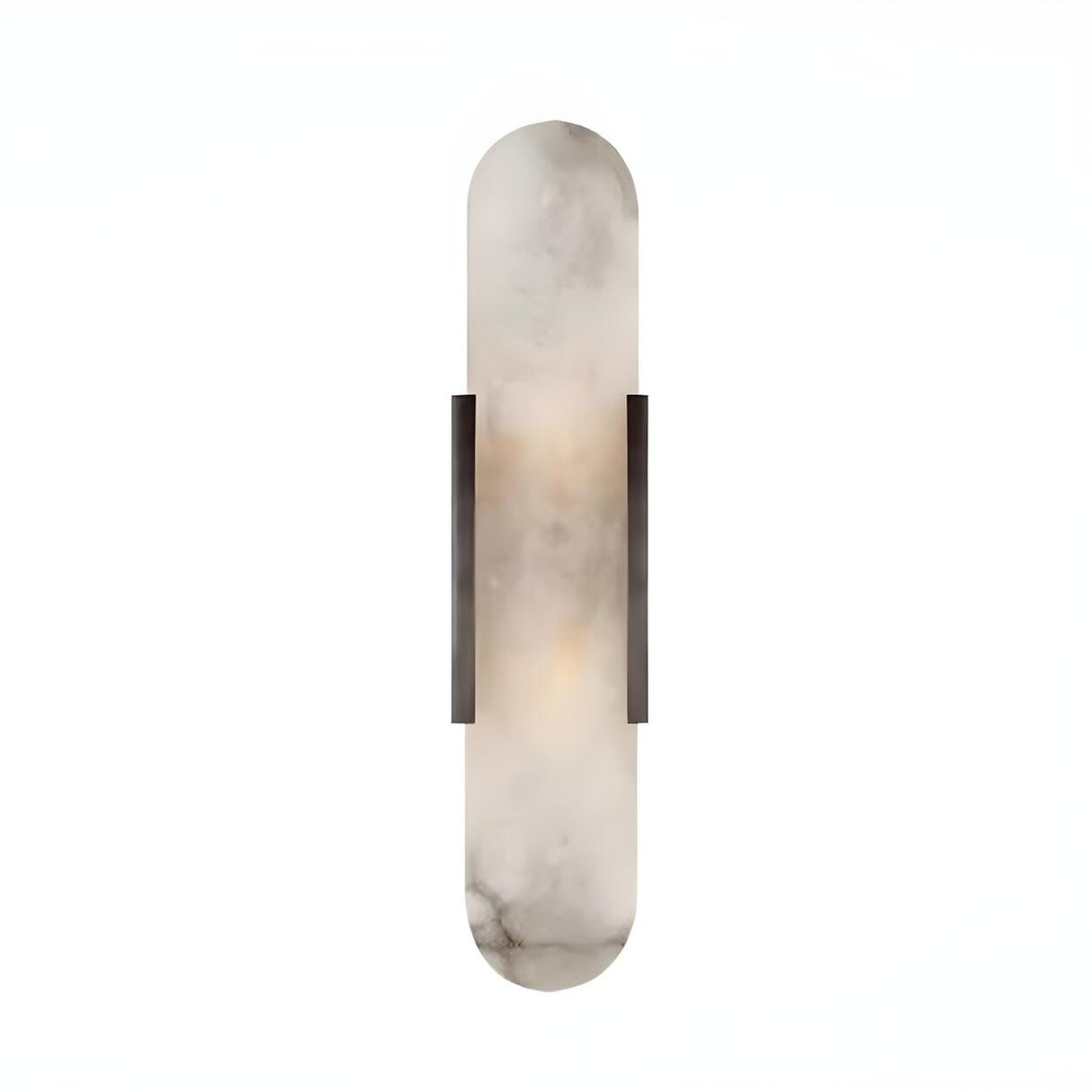 Modern White and Gold Alabaster Wall Sconce  Image - 7