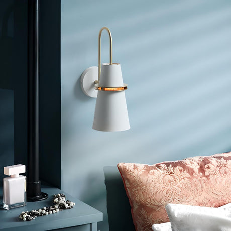 Modern White and Gold Vanity Wall Sconce Light Image - 1