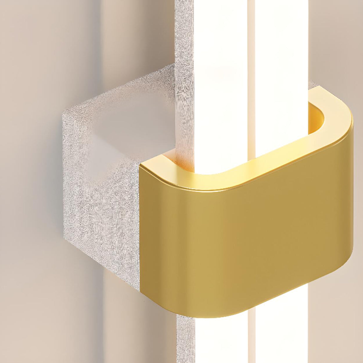 Modern White and Gold Vertical Design Wall Sconce Image - 14