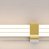 Modern White and Gold Vertical Design Wall Sconce Image - 16