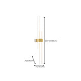 Modern White and Gold Vertical Design Wall Sconce #size