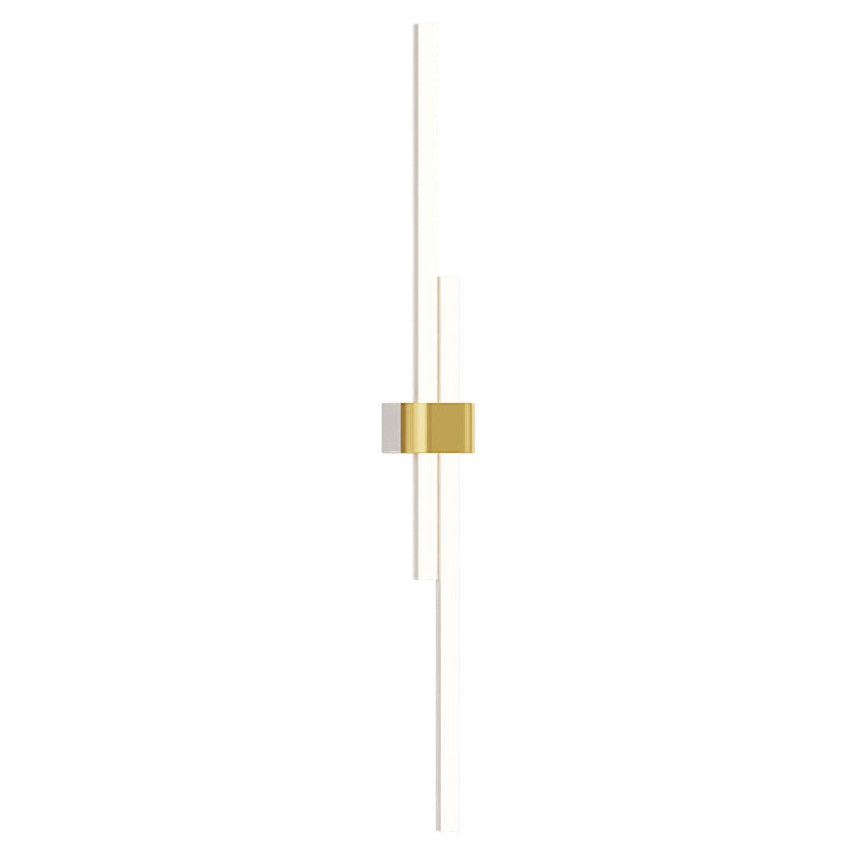 Modern White and Gold Vertical Design Wall Sconce Image - 5