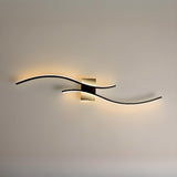 Modern White Bedroom LED Wave Wall Sconce Light Image - 14