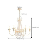 Modern White Candelabra Crystal Beaded Chandelier Image - 13