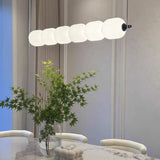 Modern White Candied Haws Horizontal Island Chandelier Image - 1