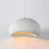 Modern White Ceramic Bowl Living Room Pendant Light Image - 8