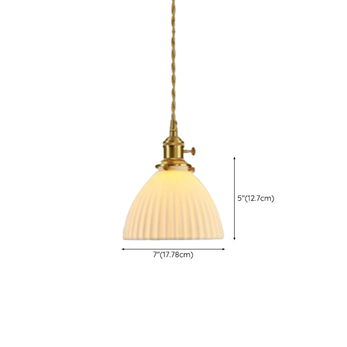 Modern White Ceramics Pendant Lamp Adjustable Height Image - 14