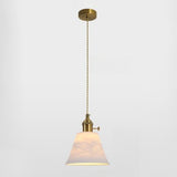 Modern White Ceramics Pendant Lamp Adjustable Height Image - 9