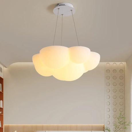 Modern White Chandeliers Cloud Pendant Light Living Room Image - 1