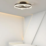 Modern White Circle 5-Blade Ceiling Fan Light Image - 17