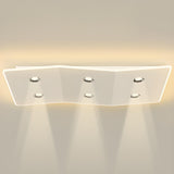 Modern White Circle LED Flush Mount Light Bedroom Image - 14