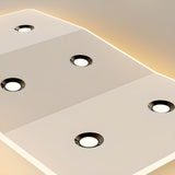 Modern White Circle LED Flush Mount Light Bedroom Image - 17