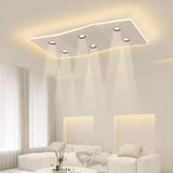 Modern White Circle LED Flush Mount Light Bedroom Image - 2