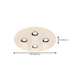 Modern White Circle LED Flush Mount Light Bedroom Image - 20