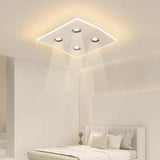 Modern White Circle LED Flush Mount Light Bedroom Image - 3