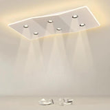 Modern White Circle LED Flush Mount Light Bedroom Image - 4