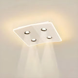 Modern White Circle LED Flush Mount Light Bedroom Image - 8