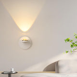 Modern White Circular Rotating Reading Wall Sconce Image - 17